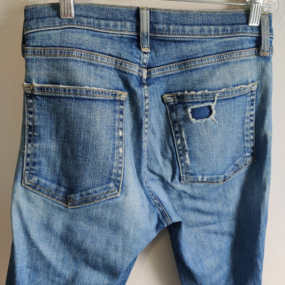 Nili Lotan Mid Rise Distressed Jeans - Picture 3 of 14
